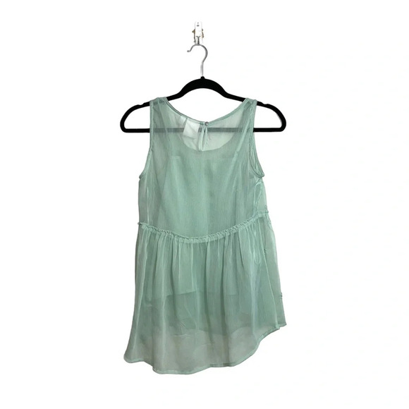 LC Lauren Conrad Mint Green Sequin Chiffon Lined Tank Top Xsmall Women’s - Picture 5 of 11